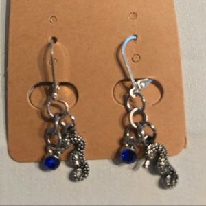 3/$15 Handmade Seahorse Leverback Earrings J34